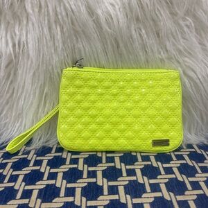 Express neon yellow wristlet